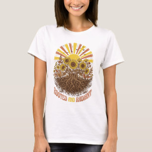 Rooted And Radiant Vintage Botanical Tree T-Shirt