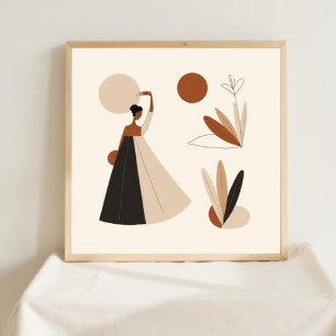 Rooted Grace – Botanical Feminine Wall Art D