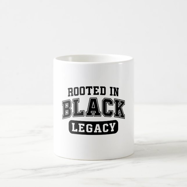 Rooted in Black Legacy – Black History Design Coffee Mug (Center)