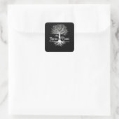 Rooted in Christ Christian Faith and Love in God Square Sticker (Bag)