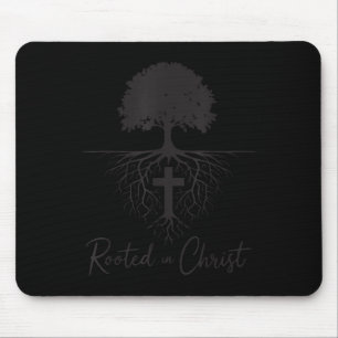 Rooted In Christ Christian Kids Mens God Son Broth Mouse Pad