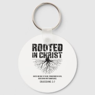 Rooted In Christ Christian Nge Bible Verse Colossi Key Ring