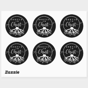 Rooted in Christ Classic Round Sticker