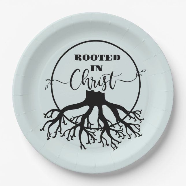 Rooted in Christ Paper Plate (Front)
