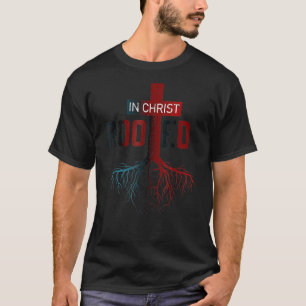 Rooted In Christ Tree Cross Pray God Bible Verse C T-Shirt