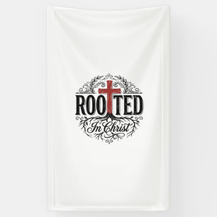 Rooted in Christ Vintage Christian Cross Design_1 Banner