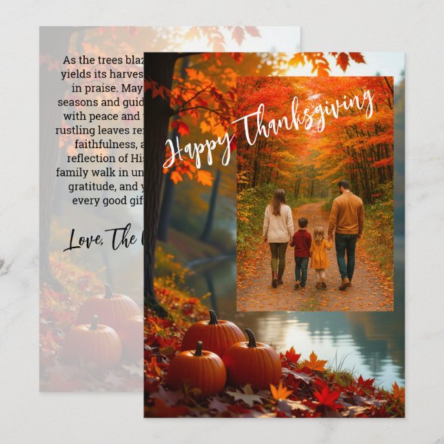 Rooted in Grace: A Thanksgiving Blessing Holiday Card (Front/Back)