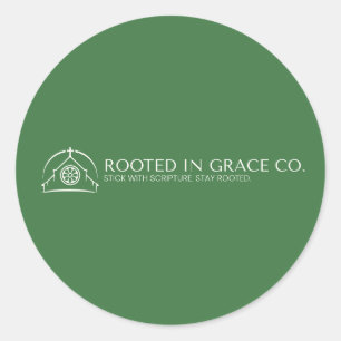 Rooted In Grace Colossians 2:7 Classic Round Sticker
