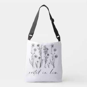 "Rooted in Him" Christian Statement of Faith Crossbody Bag