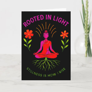 Rooted In Light Yoga Meditation Design Card