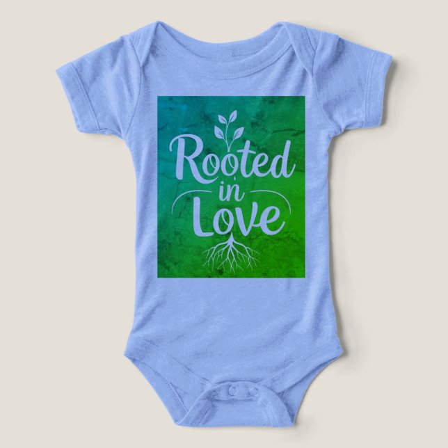 Rooted in Love -Baby Bodysuit with Nature-Inspired (Design Front)