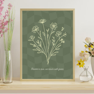 Rooted in Love, Bloom with Grace Poster