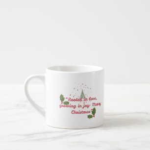 Rooted in Love, Growing in Joy—Botanical Christmas Espresso Cup