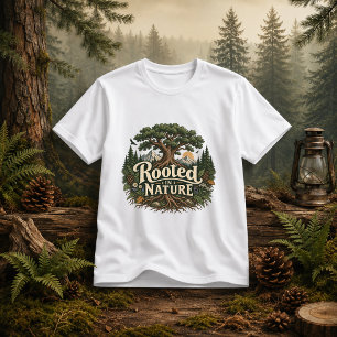 Rooted in Nature forest world quote T-Shirt