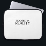 Rooted In Reality Minimalist Typewriter  Laptop Sleeve<br><div class="desc">Secure your deep work tools. Premium padded sleeve featuring the signature PureType Studio typewriter design to remind you to stay grounded while you work.</div>