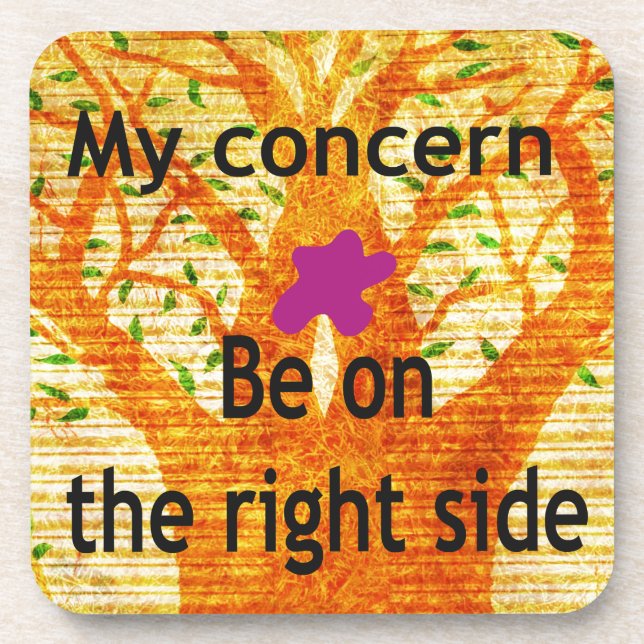 Rooted in Righteousness Baobab Vintage Perspective Coaster (Front)