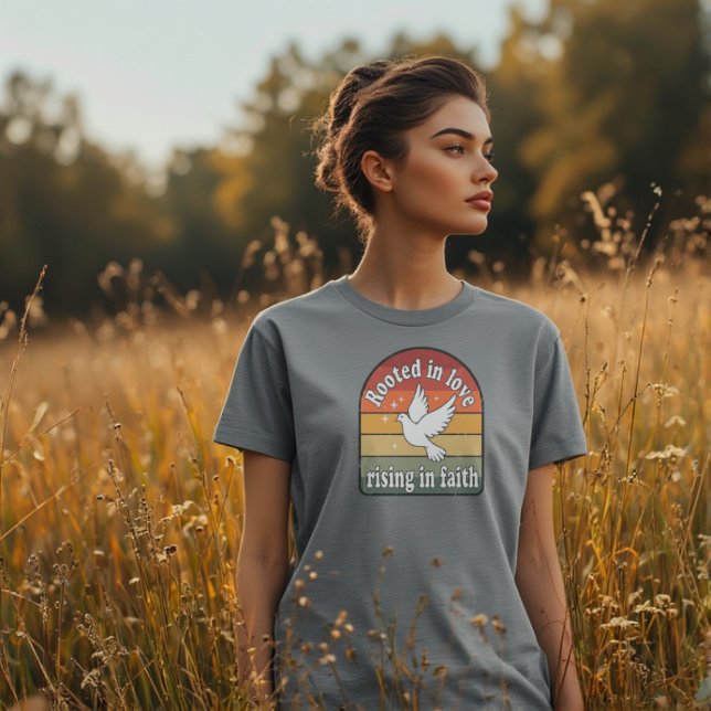 Rooted n love,rising in faith design T-Shirt (Creator Uploaded)