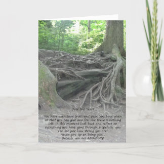 Rooted Strength Tree Encouragement Greeting Card