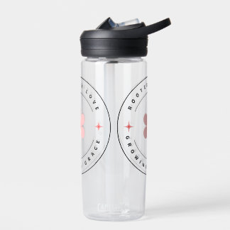 Rooted with Love Growing with Grace -Inspirational Water Bottle