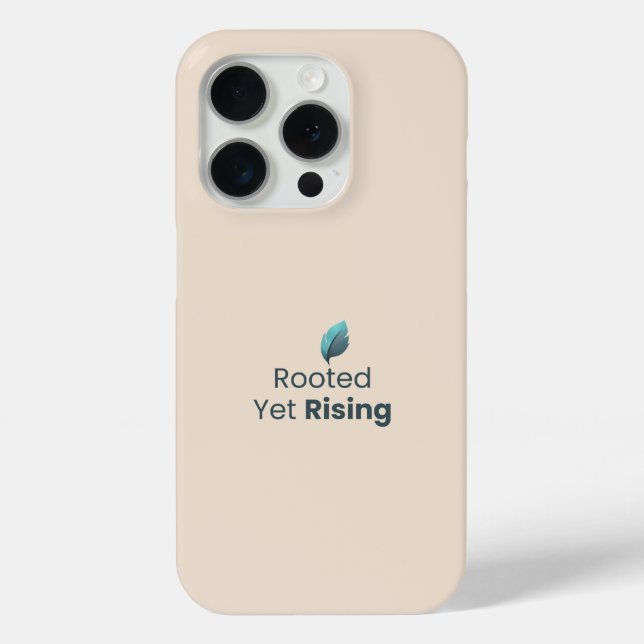 Rooted Yet Rising Minimal Motivational Poster Case-Mate iPhone Case (Back)