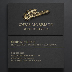 Rooter Services Wrench Professional Business Card