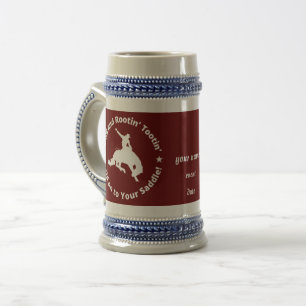 Rootin' Tootin' Funny Party Cowboy Western Pun Beer Stein