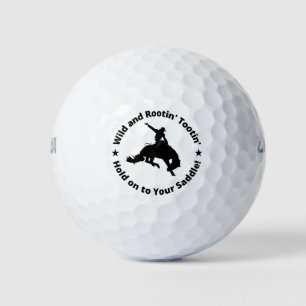 Rootin' Tootin' Funny Wild Ride Cowboy Western Golf Balls