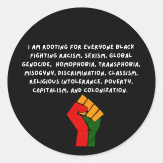 Rooting for Everyone Black - Juneteenth Pride   Classic Round Sticker