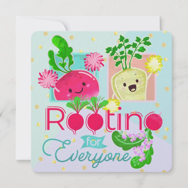 Rooting for Everyone | Motivational Quote Pun Holiday Card (Front)