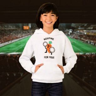 Rooting For You – Carrot Cheerleader Kids Hoodie