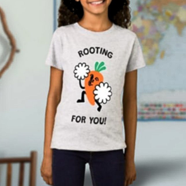 Rooting For You – Carrot Cheerleader Kids Shirt (Creator Uploaded)