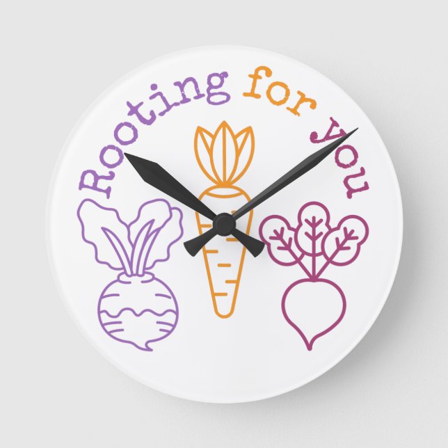 Rooting for you  round clock (Front)
