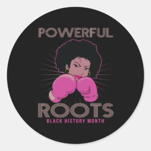 Roots Black History Month I Love My Roots  Classic Round Sticker