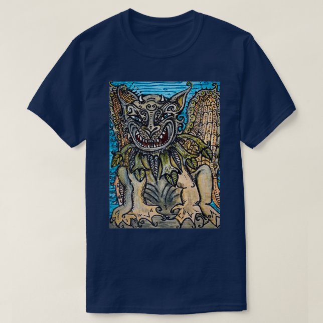 ROOTS GARGOYLE Mythical Creature Illustration Cree T-Shirt (Design Front)