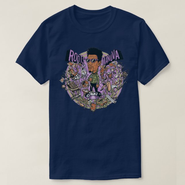 Roots Manuva Purple  T-Shirt (Design Front)
