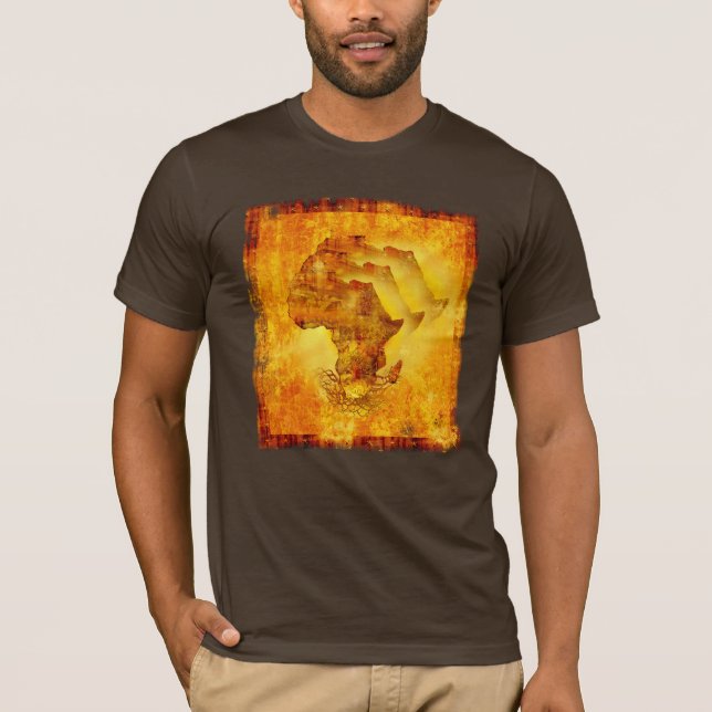 Roots of an African Dawn Africa Ethnic Grunge Tee (Front)