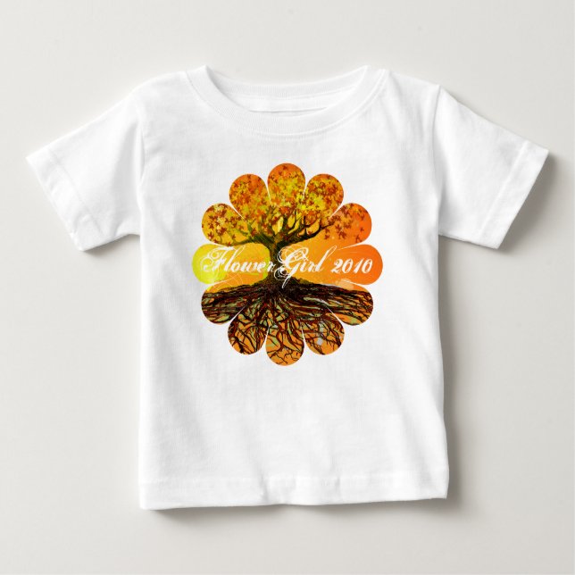 Roots of Love Flower Girl Custom Current Year Baby T-Shirt (Front)