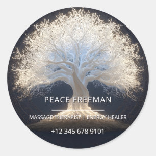 Roots of Starlight Luminous Tree of Life Classic Round Sticker