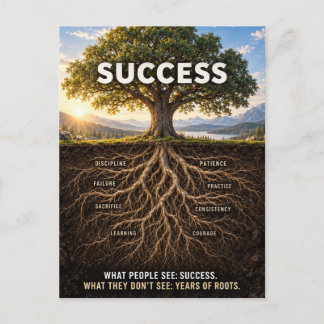 Roots Of Success Invitation Postcard