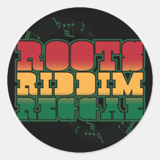 Roots Riddim Reggae Classic Round Sticker