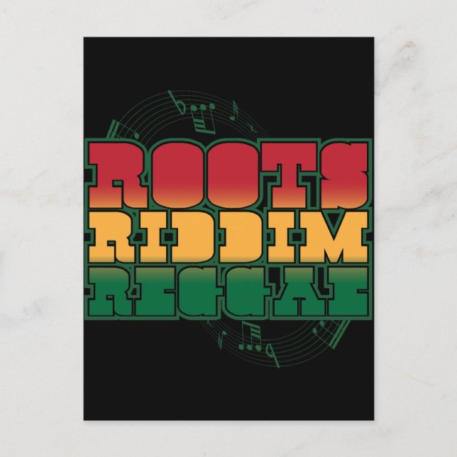 Roots Riddim Reggae Postcard (Front)