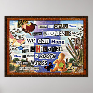 Roots & Wings collage Poster