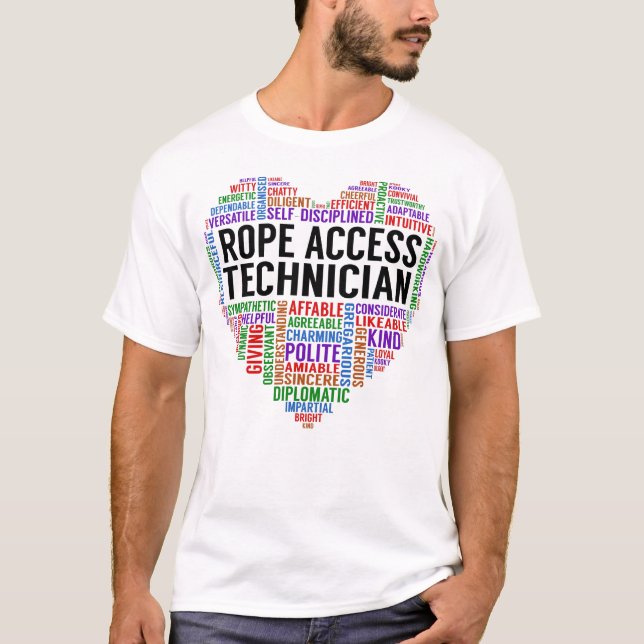 Rope Access Technician Heart T-Shirt (Front)