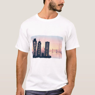 Rope Access Technician London Skyline Industrial T-Shirt