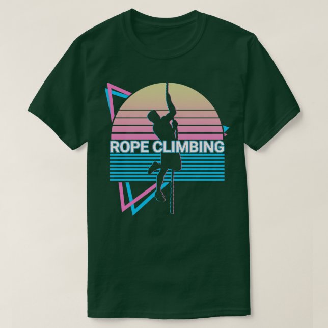 Rope Climbing Rope Climber Retro T-Shirt (Design Front)