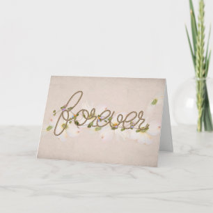 rope design forever text for wedding card