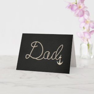 Rope design with anchor Dad's Birthday Card