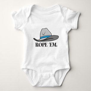 Rope 'em cowboy gear baby bodysuit