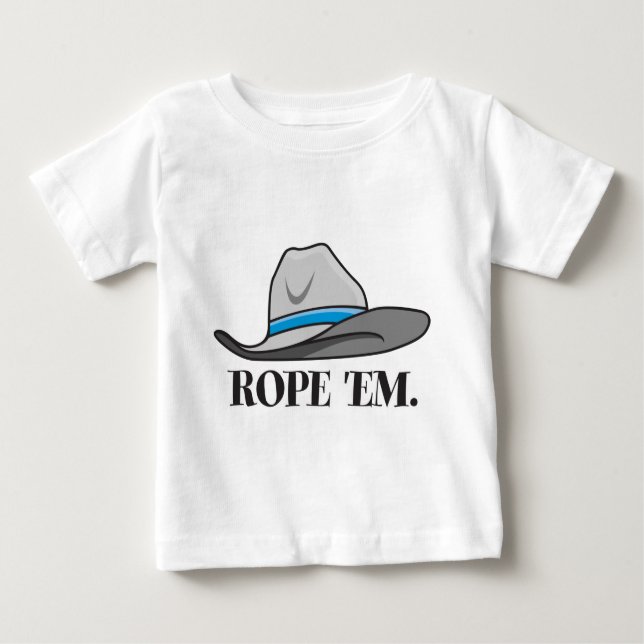 Rope 'em cowboy gear baby T-Shirt (Front)