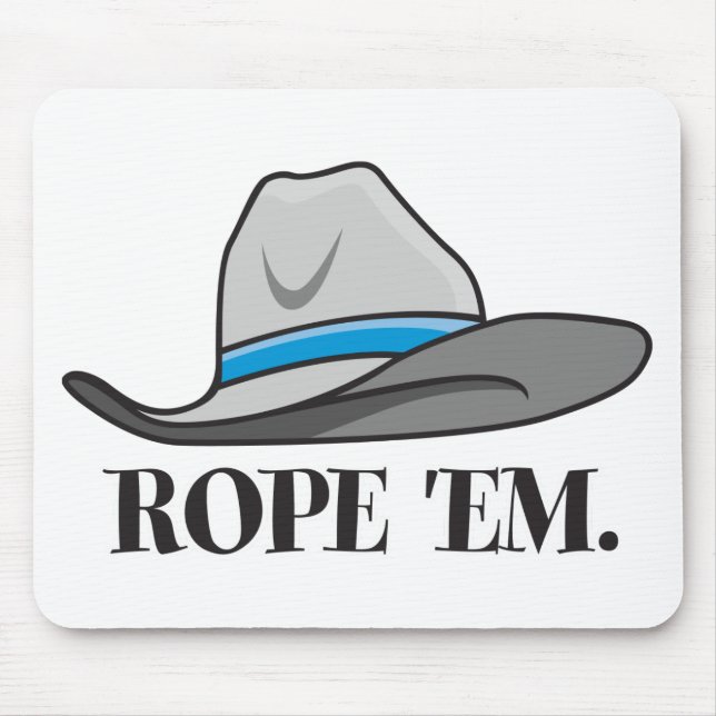 Rope 'em cowboy gear mouse pad (Front)
